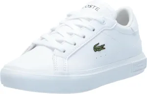 Lacoste Kids Powercourt Sneaker, WHT/WHT, 11.5