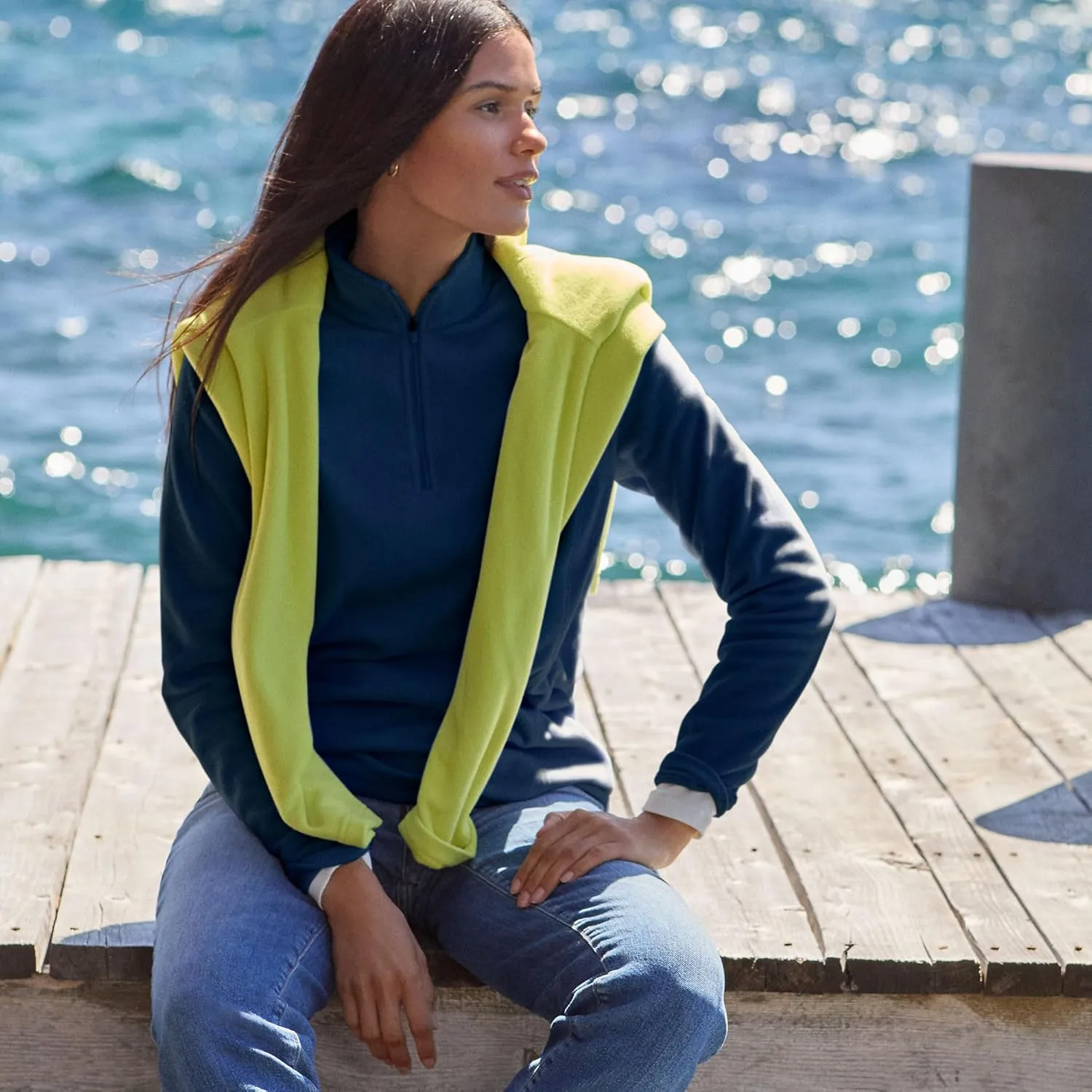 Lands' End Women's Anyweather Fleece Quarter Zip Pullover