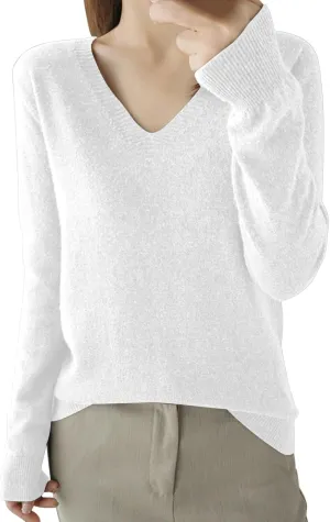 Lightweight Sweaters for Teen Girls Cute Sexy Long Sleeve v Neck Womens Pullover Sweater Loose Soft Tunic Tops