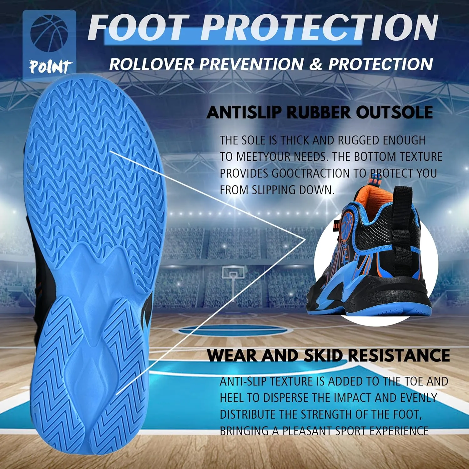 Men Basketball Shose Breathable Fashion Sneakers Non Slip Sport Shoes