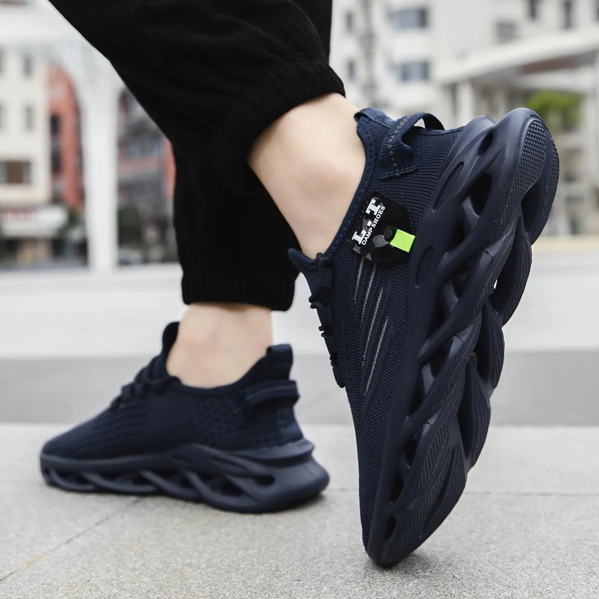 Men Running Shoes Slip On Walking Tennis Gym Sneakers Outdoor Trail Trainers Athletic Jogging Sneaker Road Fashion Workout Breathable Shoes