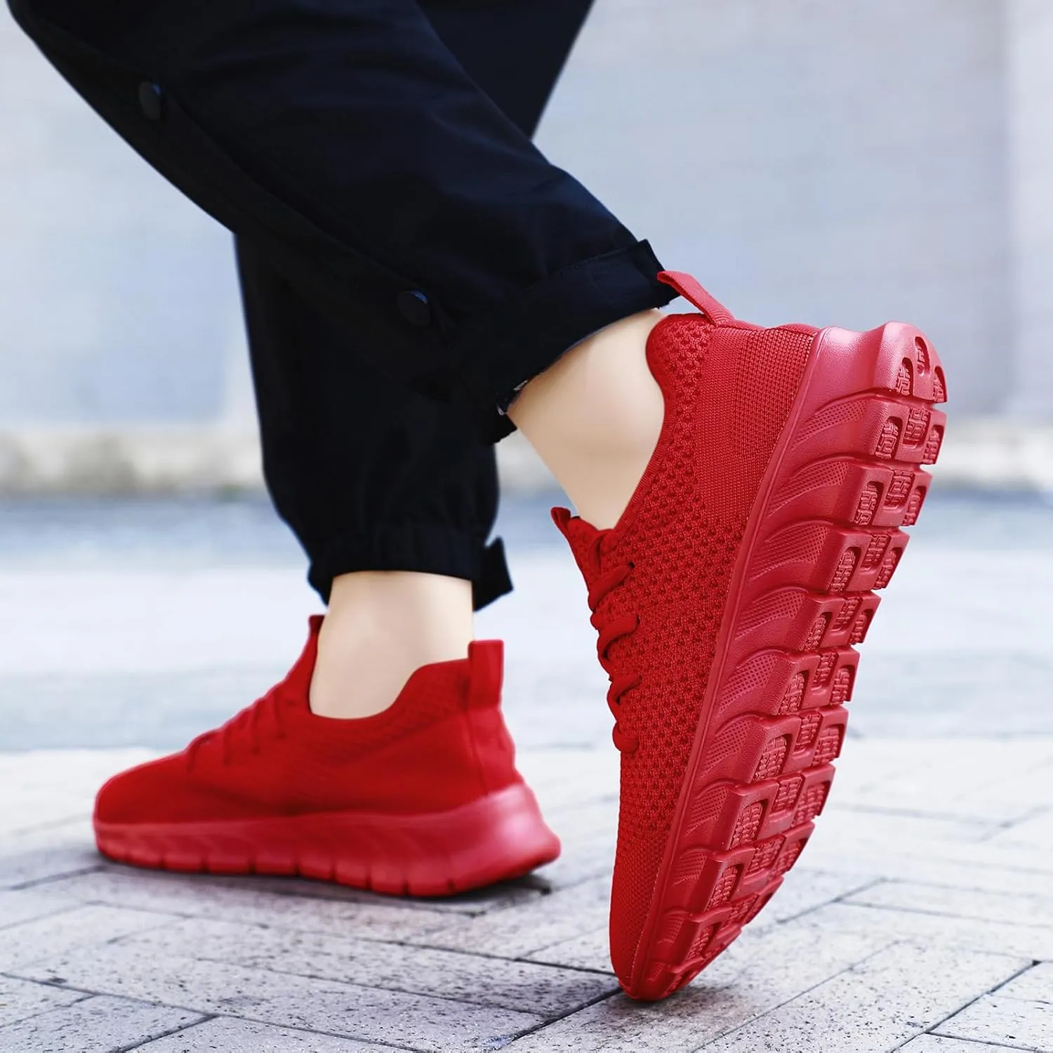 Men Running Tennis Shoes Gym Fashion Sneakers Walking Workout Shoes Athletic Slip on Breathable Mesh Comfortable Lightweight Casual Sport Shoe