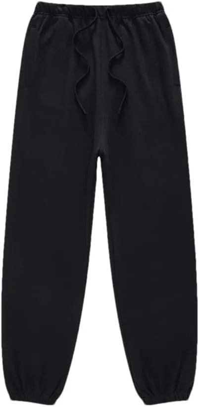Men's Heavy Weight Solid Sweatpants Elastic Waist Loose Fit Casual Sport Joggers Streetwear