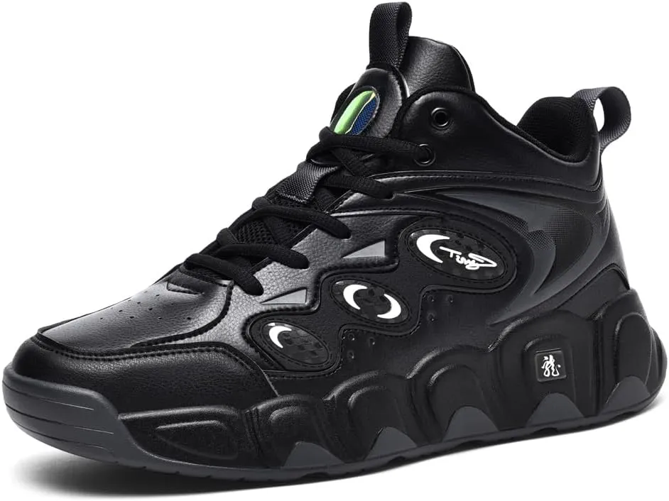 Men's High-Top Basketball Shoes,Artificial Leather Sneakers,Plus Sizes