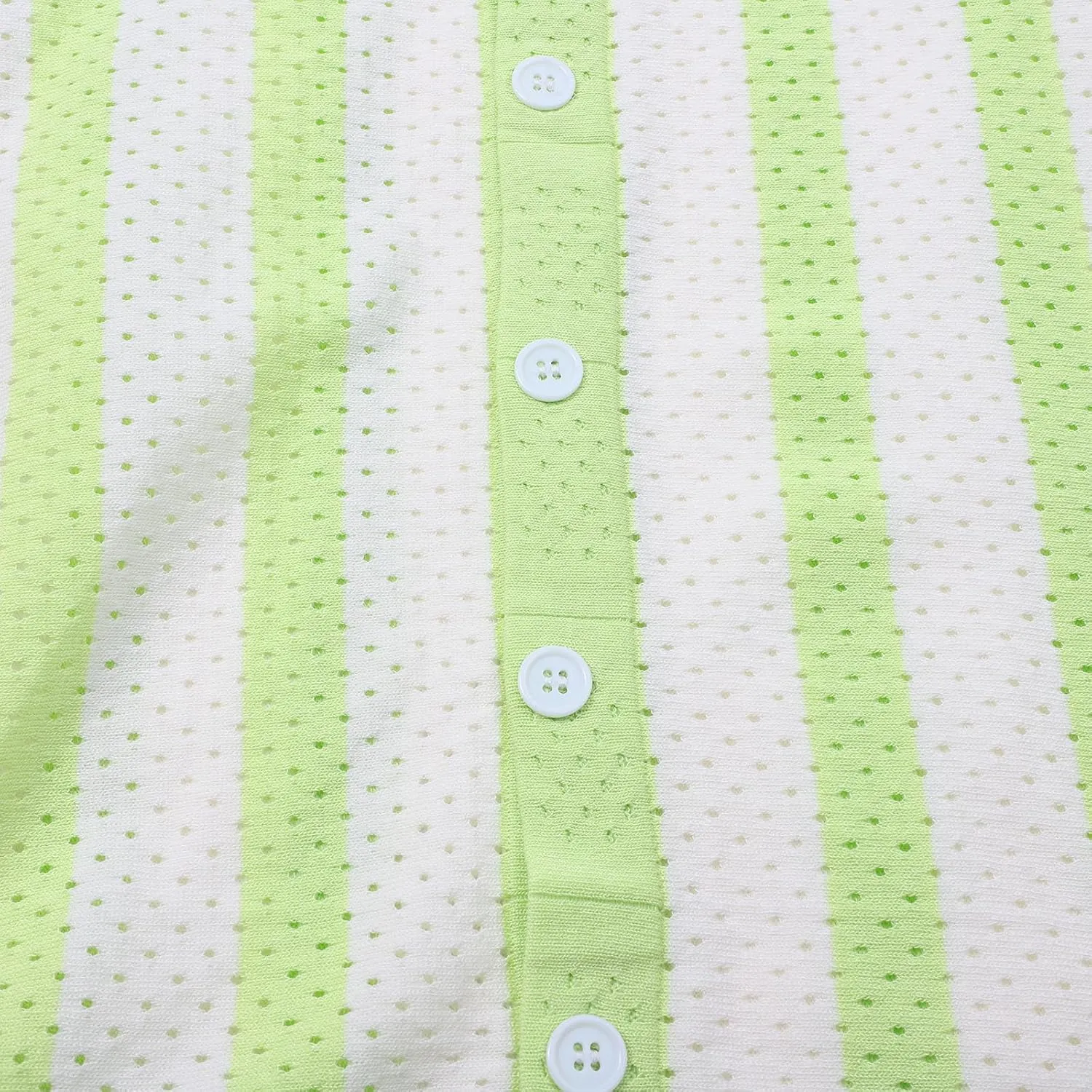 Men's Knit Fishnet Shirts Short Sleeve Button Down Breathable Polo Shirt Fashion Casual Summer Beach Vacation Shirts