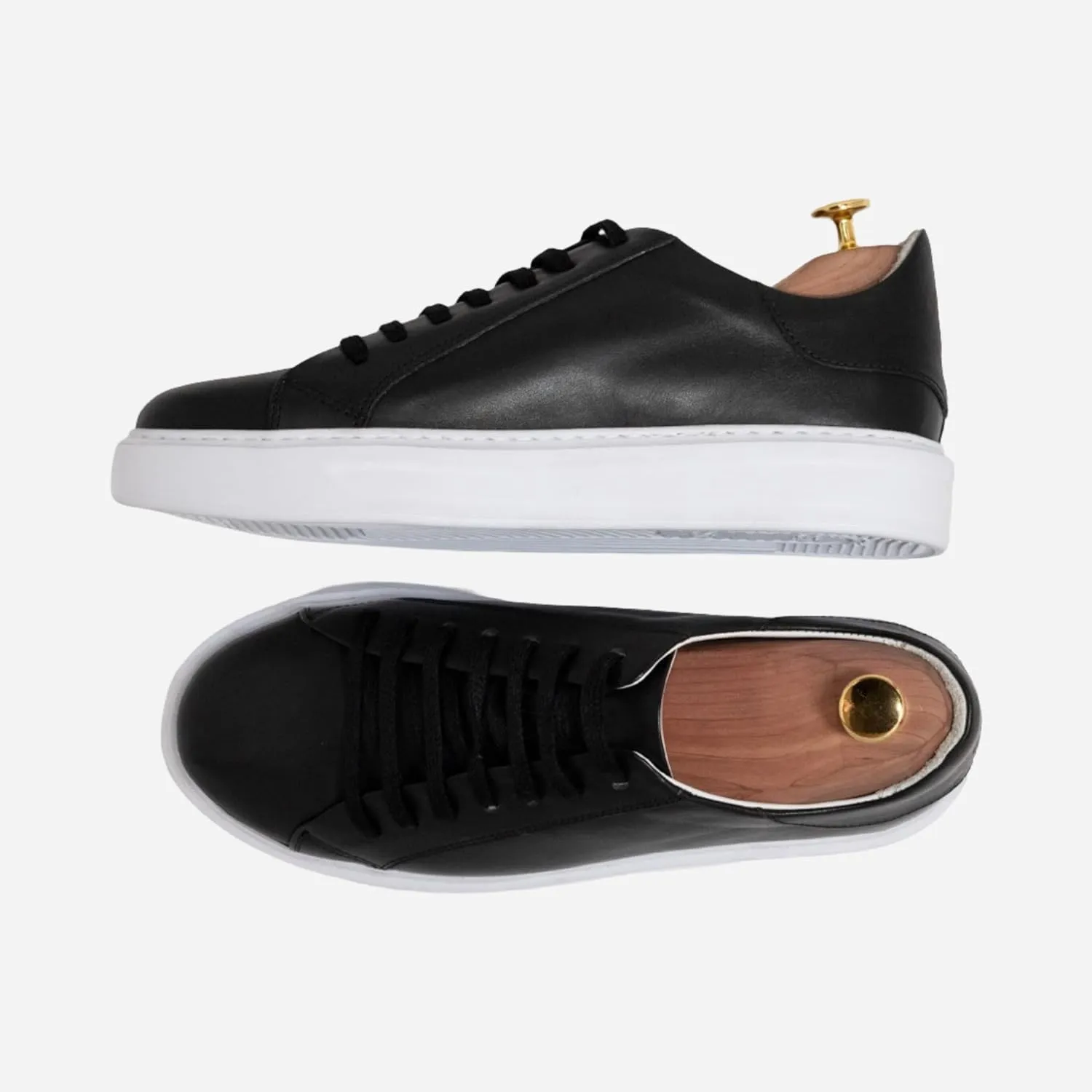 Mens Leather Sneakers – Handmade Elegant Sneakers for Men | Comfortable Walking Shoes | Versatile Smart Casual Footwear