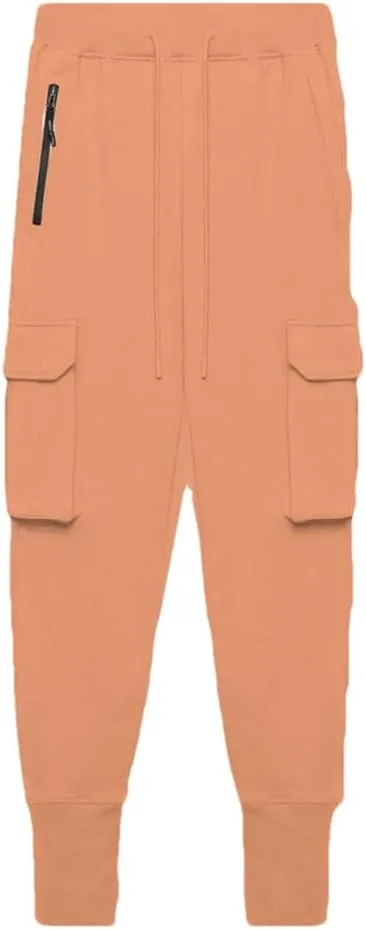 Men's Loose Fit Cargo Pants with Drawstring Waist Full-Length Hip Hop Casual Sweatpants