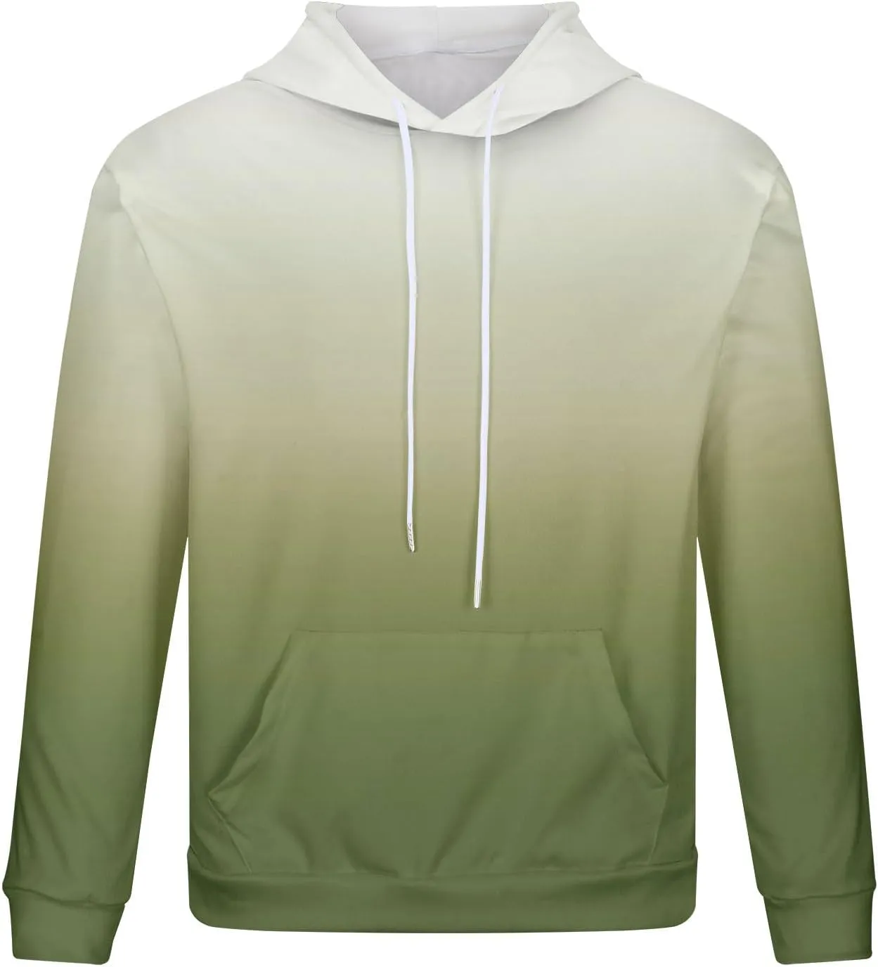 Men's Plus Size Graphic Hoodies Casual Fashion Gradient Color Long Sleeve Hooded Sweatshirt Loose Fit Muscle Pullover