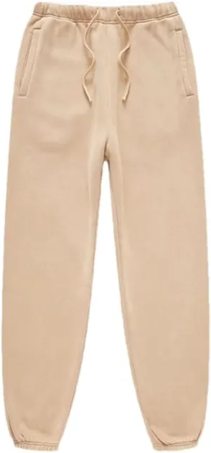 Men's Retro Fleece Sweatpants Elastic Waist Loose Fit Casual Solid Joggers Pants