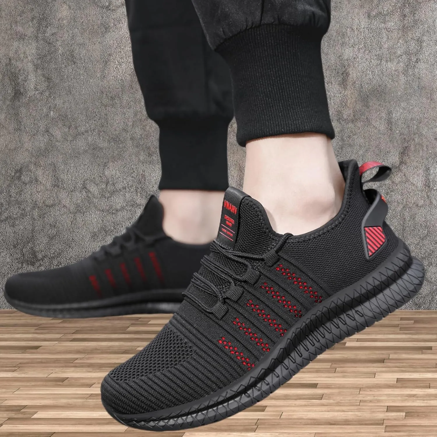 Men's Running Shoes - Lightweight Athletic Sneakers with Breathable Mesh, Non-Slip Sole for Gym, Walking, and Daily Wear - Available in Sizes 14-18