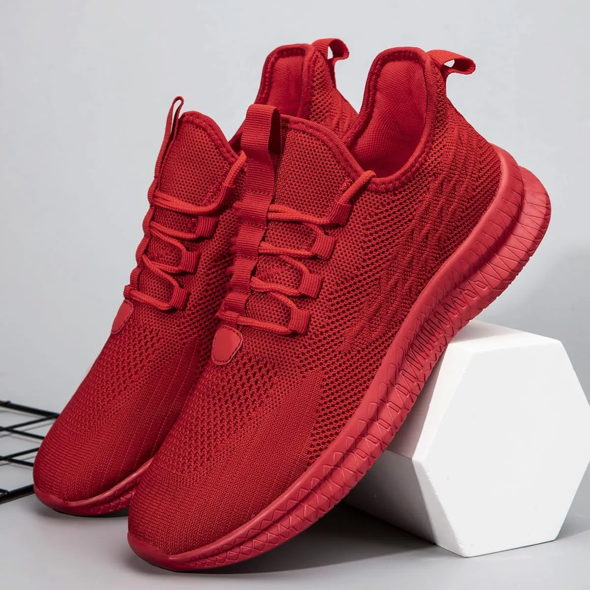 Men's Running Shoes Walking Sneakers Tennis Mens Shoes Casual Road Fashion Breathable Lightweight Slip on Workout Sport for Gym