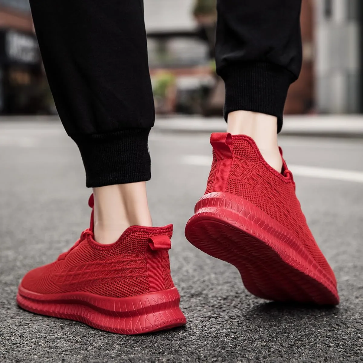 Men's Running Shoes Walking Sneakers Tennis Mens Shoes Casual Road Fashion Breathable Lightweight Slip on Workout Sport for Gym