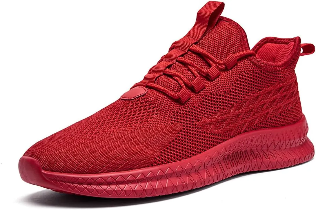 Men's Running Shoes Walking Sneakers Tennis Mens Shoes Casual Road Fashion Breathable Lightweight Slip on Workout Sport for Gym