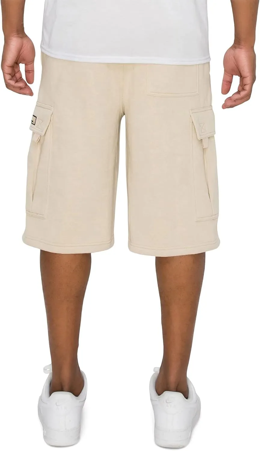 Men's Solid Fleece Cargo Shorts