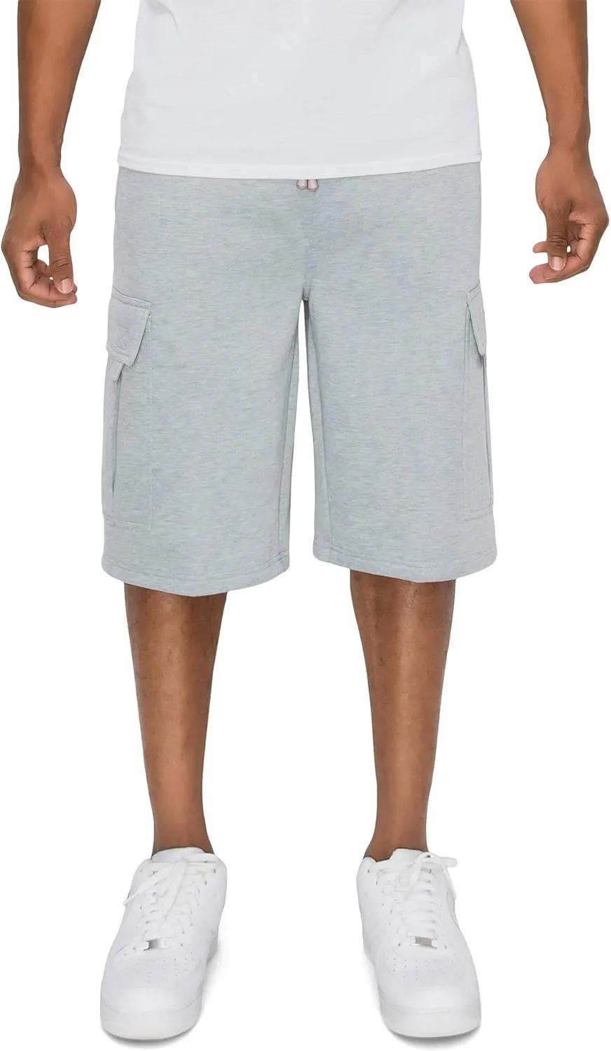 Men's Solid Fleece Cargo Shorts