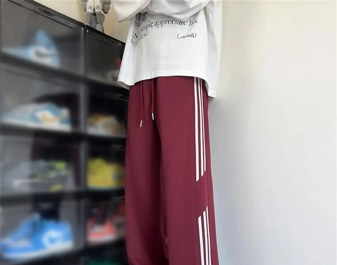 Men's Straight Leg Casual Sweatpants Elastic Waist Midweight Comfortable Fit Trousers for Daily Wear