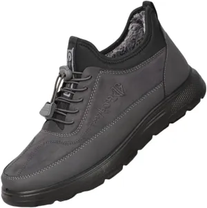 Men's Winter Warm Fleece-Lined Sneakers Waterproof, Mens Winter Boots Shoes Non-Slip Casual Sneakers