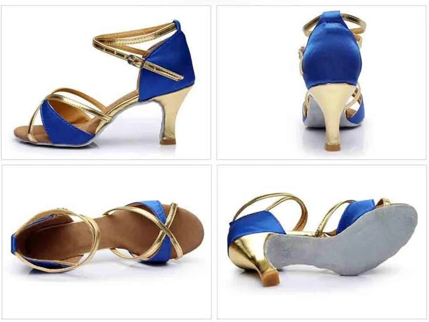 Mid Heels for Women 2025 Latin Dance Shoes Womens Ballroom Buckle Tango Performance Practice Dancing Shoes