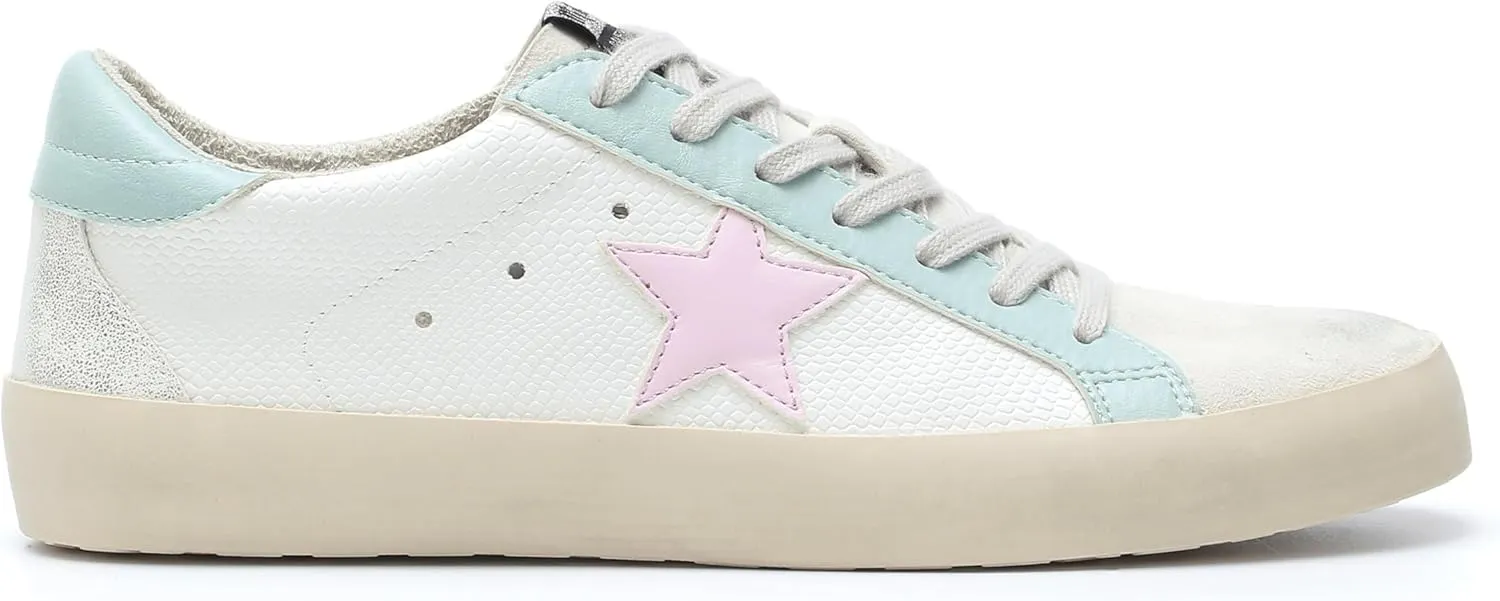 Mi.iM Sofia Rubber Sole Lace-up Low Top Star Sneakers