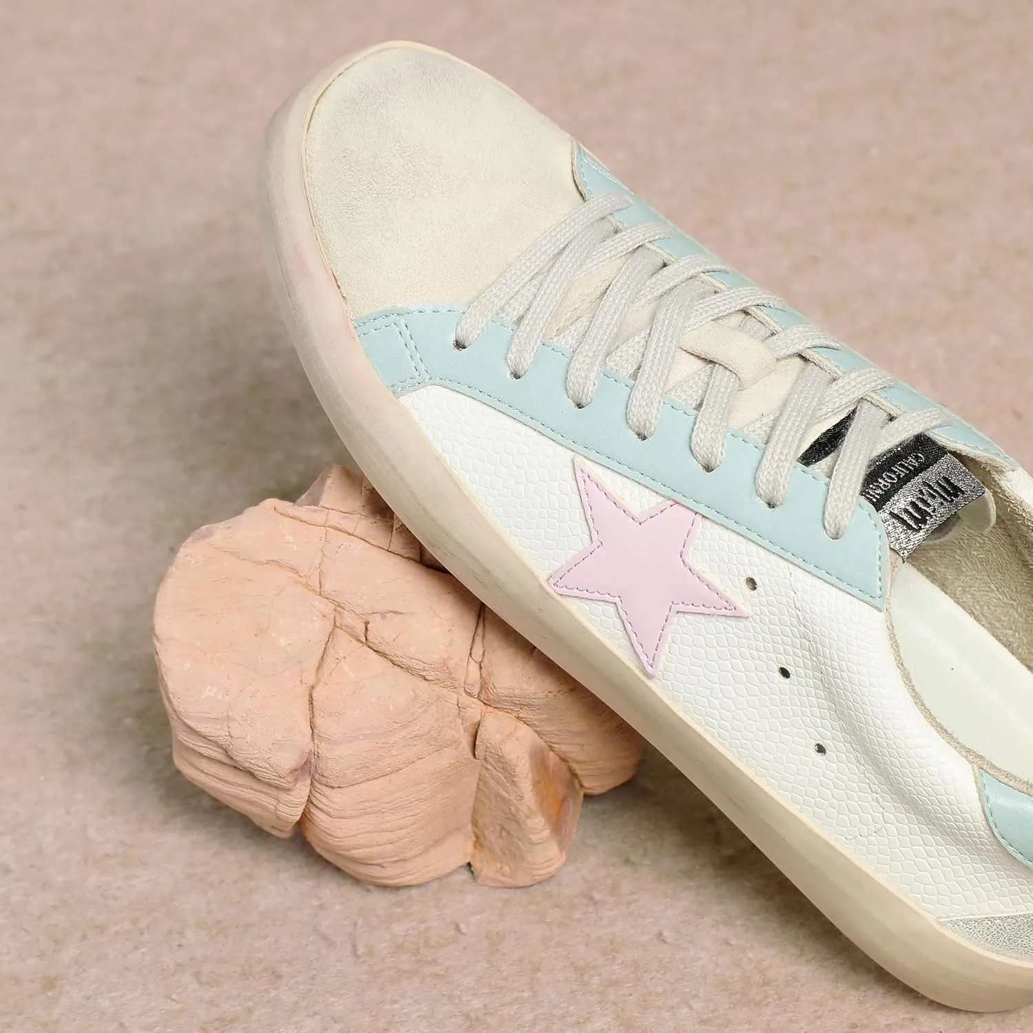 Mi.iM Sofia Rubber Sole Lace-up Low Top Star Sneakers