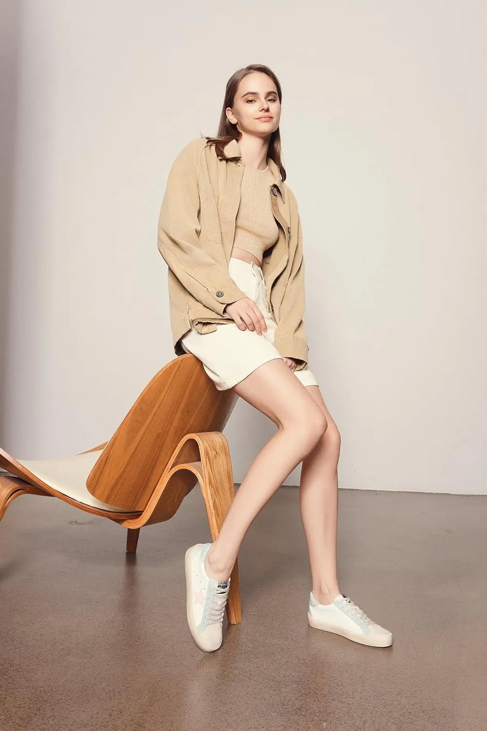 Mi.iM Sofia Rubber Sole Lace-up Low Top Star Sneakers