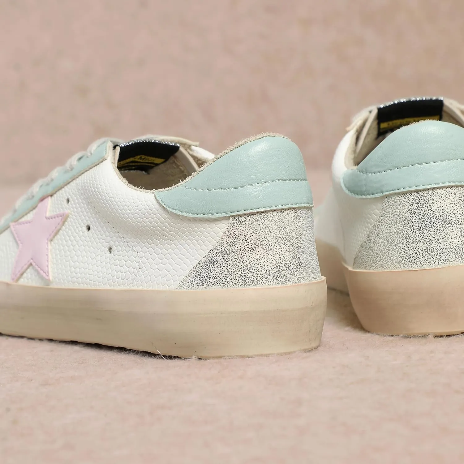 Mi.iM Sofia Rubber Sole Lace-up Low Top Star Sneakers