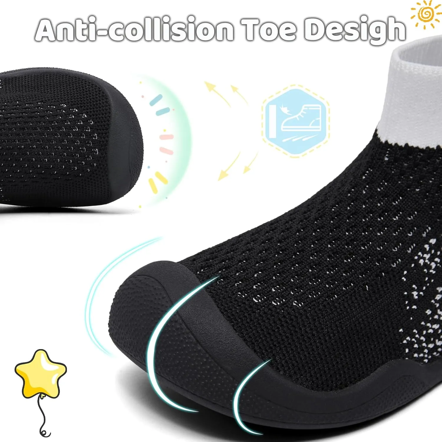 Minimalist Barefoot Sock Wrestling Shoes for Toddler and Little Kid | Lightweight Eco-friendlier Water Shoes | Multi-Purpose & Ultra Portab
