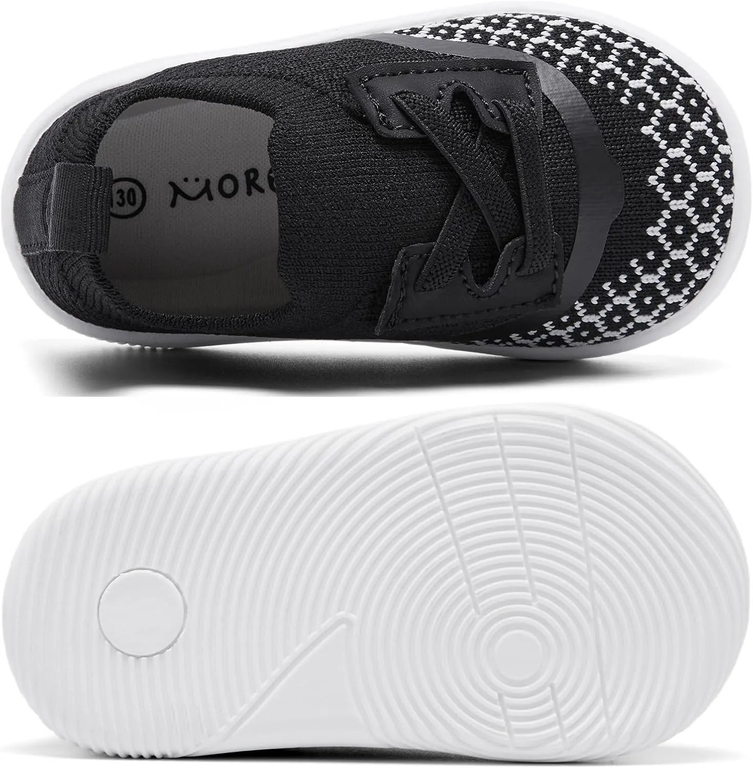 MORENDL Toddler Slip On Sneakers Baby Walking Shoes Non-Slip Breathable Boys & Girls Tennis Shoes Infant Running Shoes