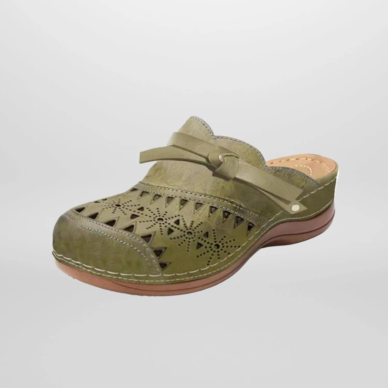 Mules for Women Hollow Out Closed Toe Slip On Slippers Comfort Orthopedic Sandals Arch Support Outdoor Beach Slippers Breathable Backless Walking Sandals Summer Platform Sandal