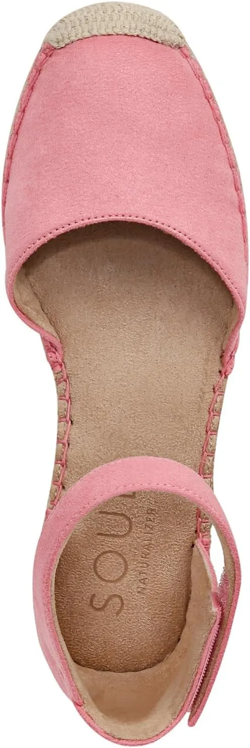 Naturalizer Women's Wren Ankle Strap Low Heel Espadrille Wedge Sandal