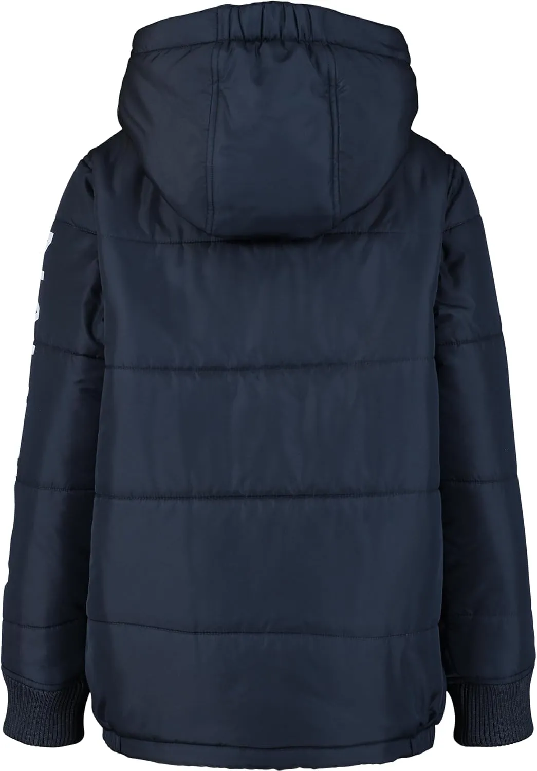 Nautica Boys' Heavy Weight Hooded Bubble Jacket with Polar Fleece Lining