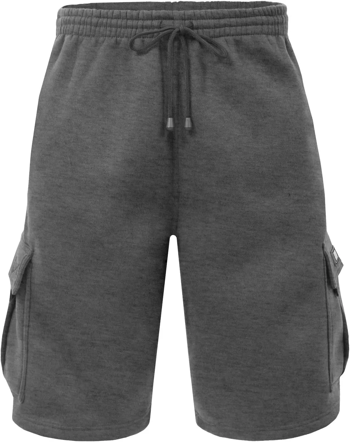 NE PEOPLE Mens Active Comfy Workout Gym Elastic Drawstring Fleece Cargo Sweat Shorts (M-7XL)