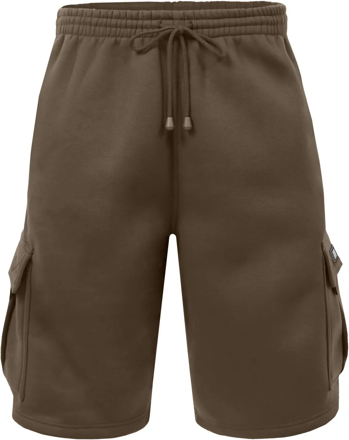 NE PEOPLE Mens Active Comfy Workout Gym Elastic Drawstring Fleece Cargo Sweat Shorts (M-7XL)