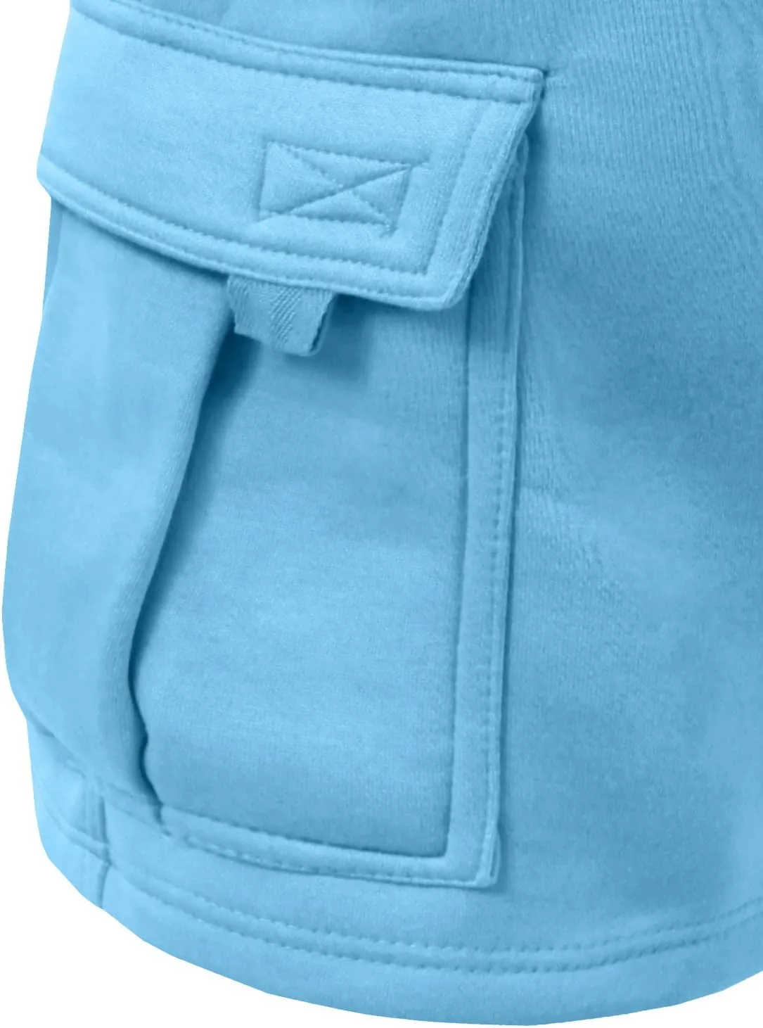 NE PEOPLE Mens Active Comfy Workout Gym Elastic Drawstring Fleece Cargo Sweat Shorts (M-7XL)
