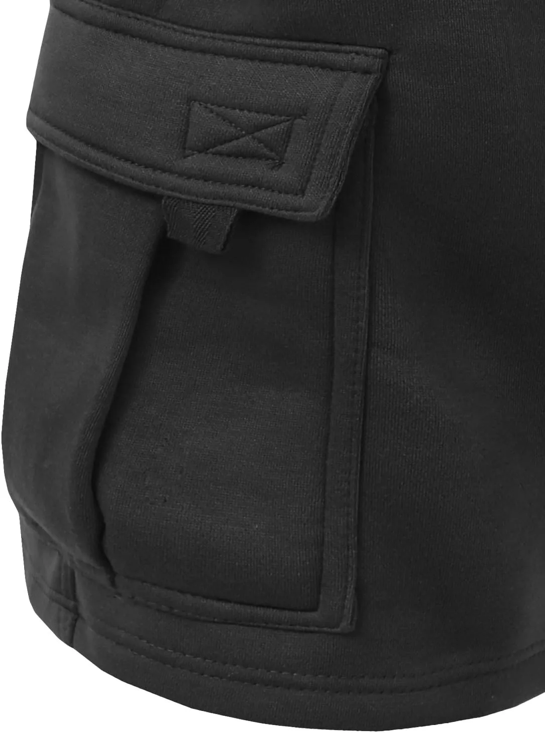 NE PEOPLE Mens Active Comfy Workout Gym Elastic Drawstring Fleece Cargo Sweat Shorts (M-7XL)