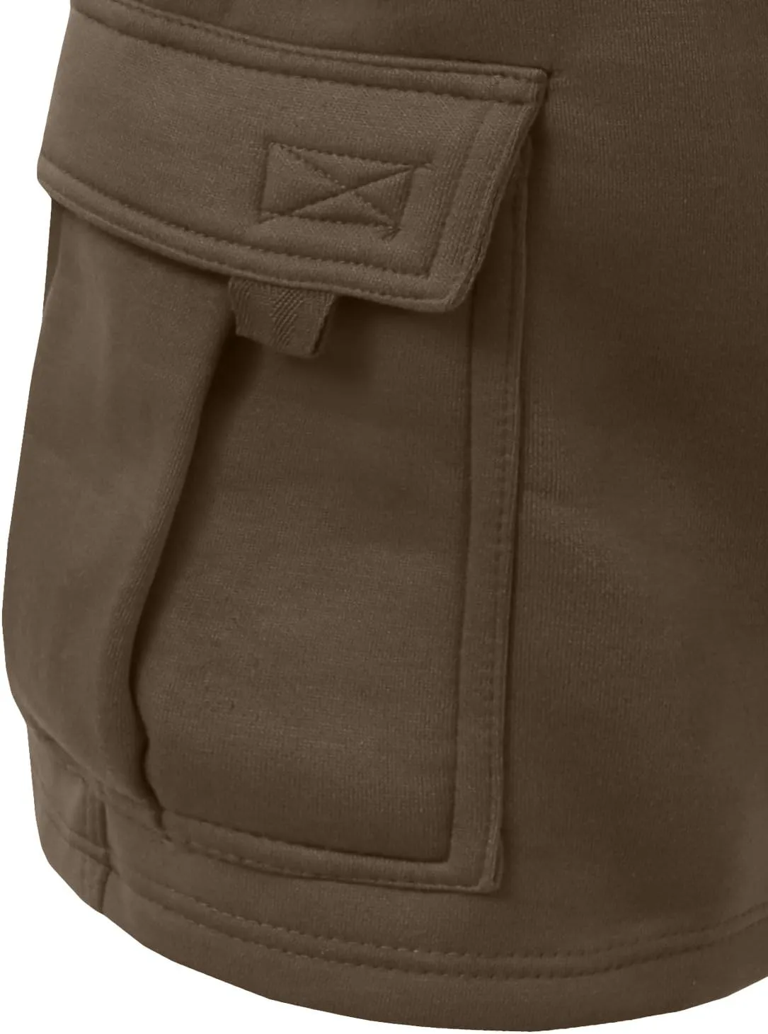 NE PEOPLE Mens Active Comfy Workout Gym Elastic Drawstring Fleece Cargo Sweat Shorts (M-7XL)