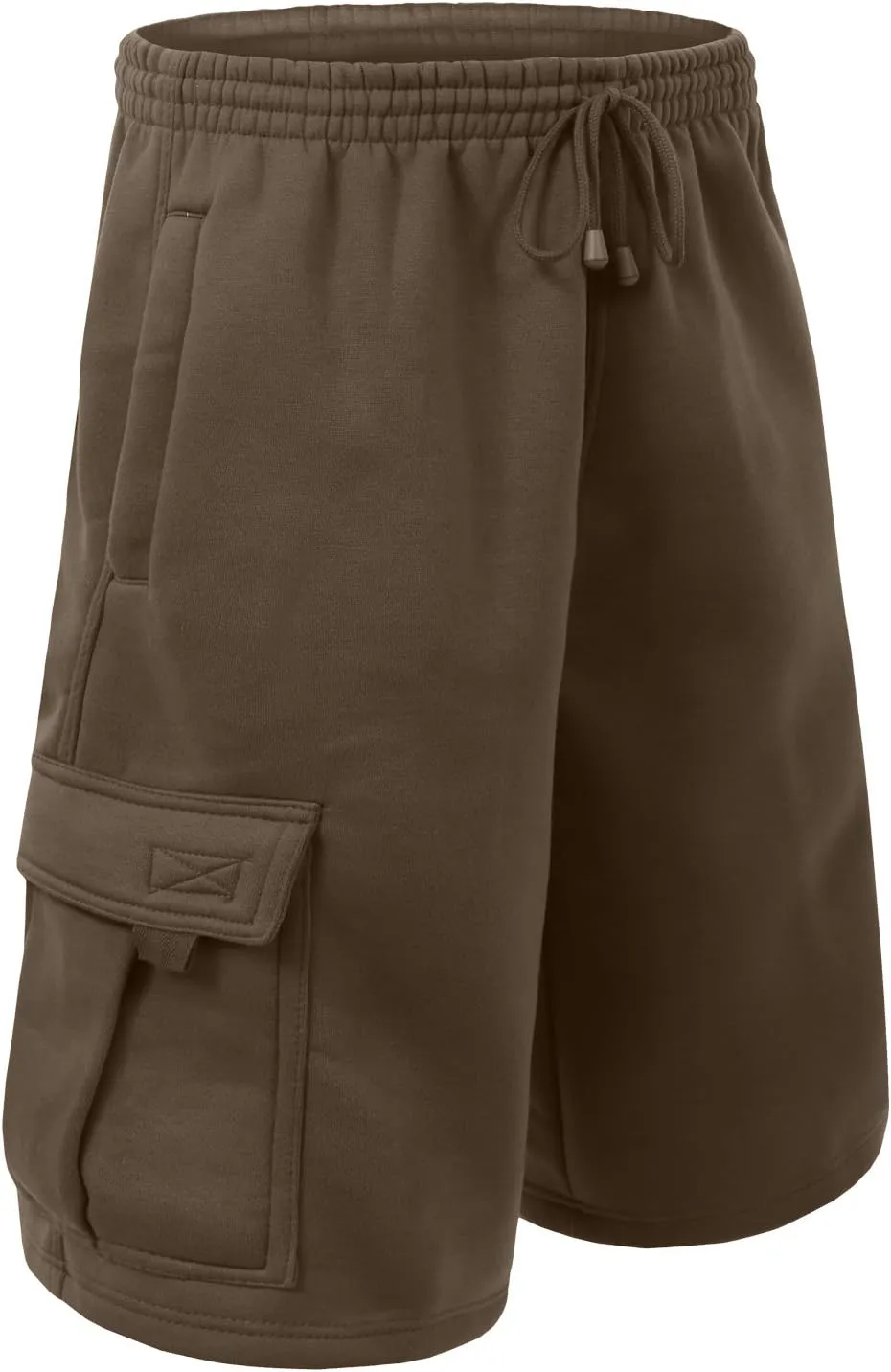 NE PEOPLE Mens Active Comfy Workout Gym Elastic Drawstring Fleece Cargo Sweat Shorts (M-7XL)