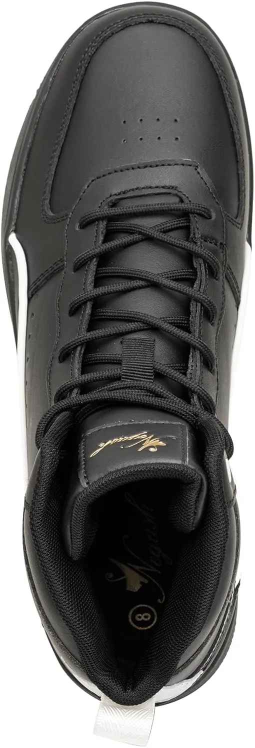 Negash High Top Sneakers for Men - Fashionable and Durable Mens Casual High-Top Sneakers with Premium Leather, Ankle Support for On & Off