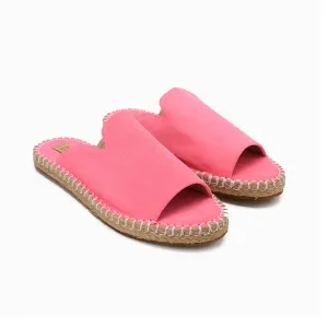 NEON OPEN TOE MULES - FUCHSIA