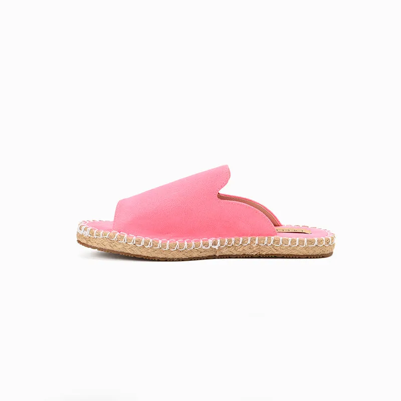 NEON OPEN TOE MULES - FUCHSIA