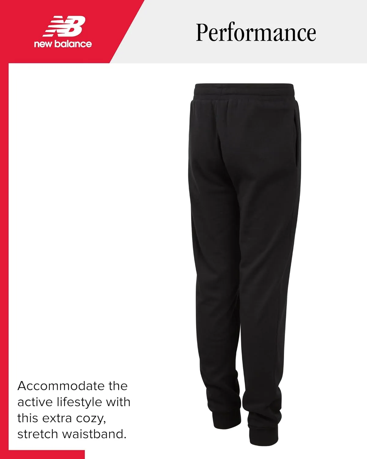 New Balance Girls' Sweatpants - Active Fleece Jogger Pants (Size: 4-16)