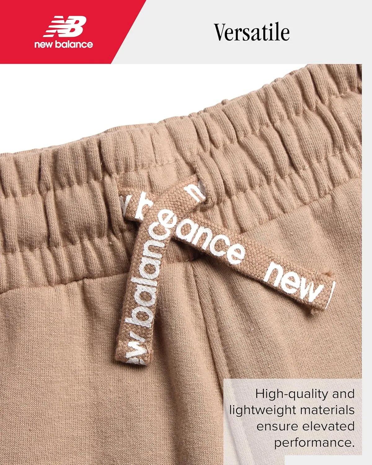 New Balance Girls' Sweatpants - Soft Cotton Blend Fleece Athletic Performance Joggers with Drawstring & Pockets (Sizes: 8-16)
