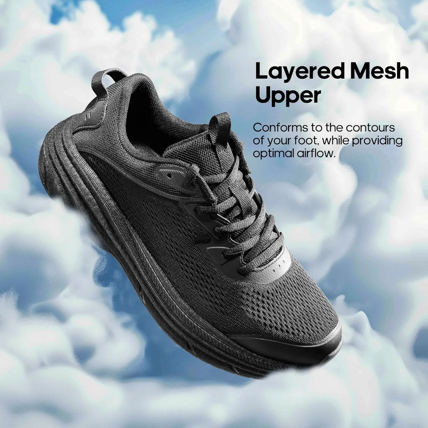 NORTIV 8 Men's Running Shoes, Comfortable Cushioning Sneakers, Breathable Non Slip Tennis Walking Athletic Footwear for Gym Workout Jogging