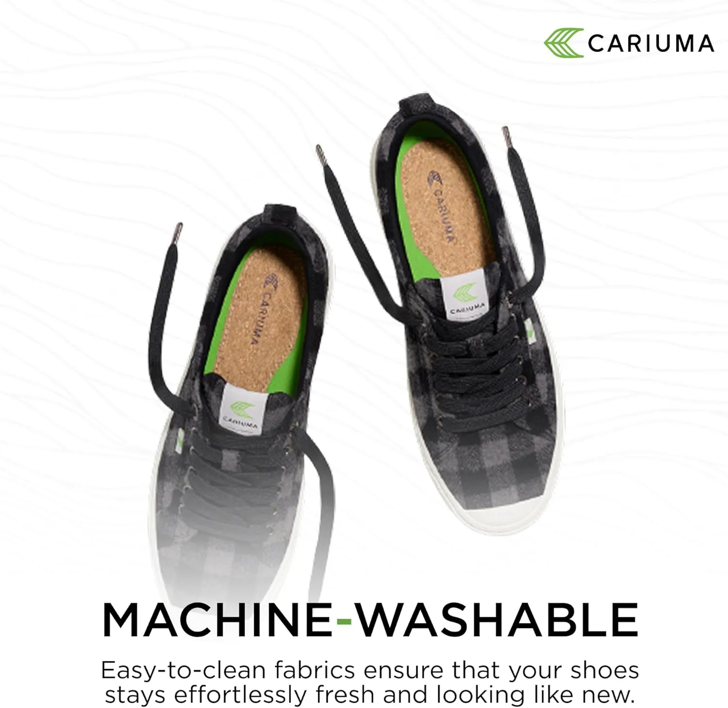 OCA Low Plaid Sneakers, Comfortable Shoes for Men, Lightweight & Sustainable, Versatile Casual Footwear with 100% Vegan Insoles, Rubber