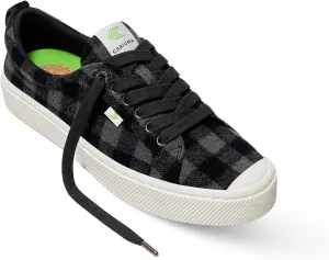 OCA Low Plaid Sneakers, Comfortable Shoes for Women, Lightweight & Sustainable, Versatile Casual Footwear with 100% Vegan Insoles, Rubber