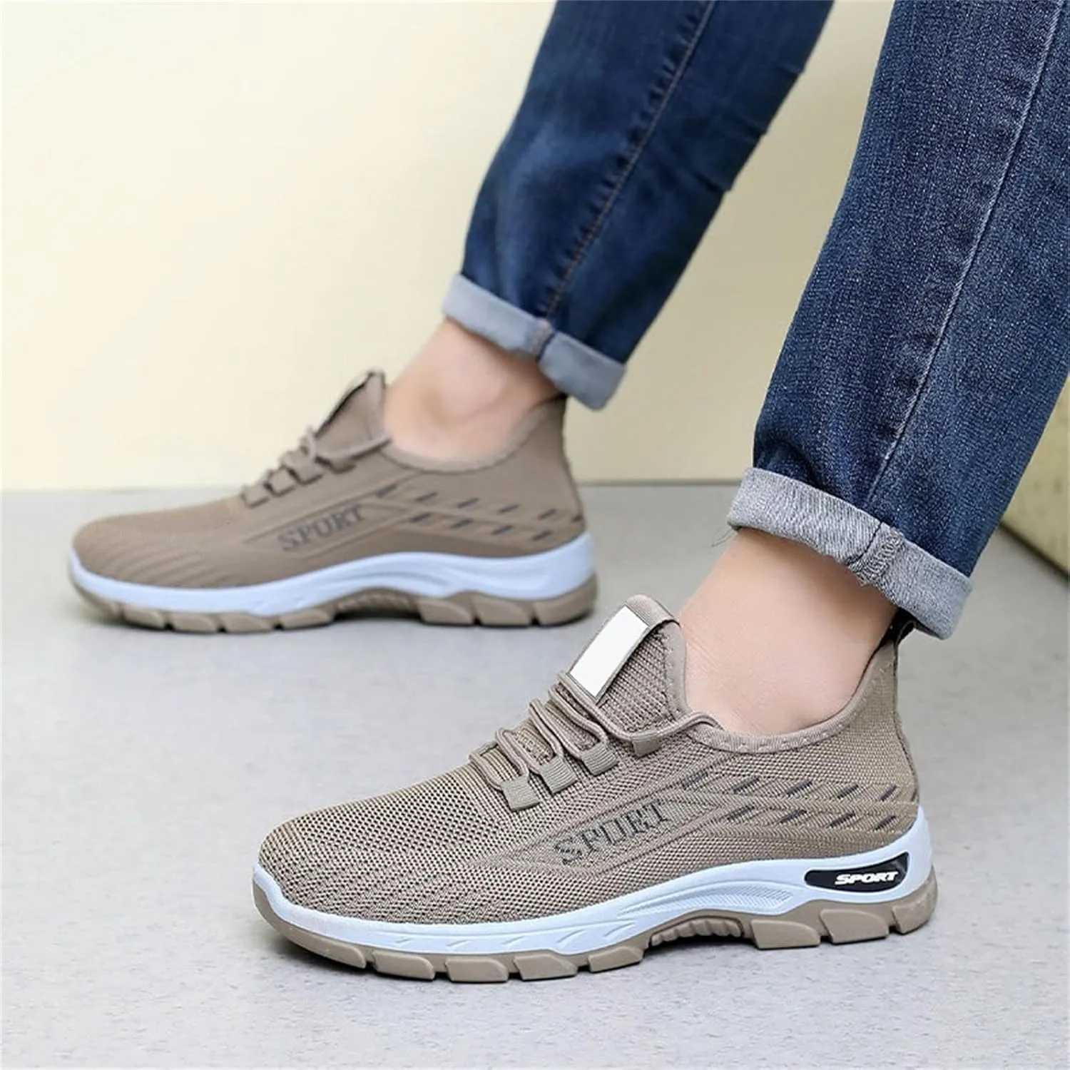 Orthopedic Shoes Arch Support Wide Toe Box Sneakers Slip On Mesh Breathable Walking Sneakers Non-Slip Gym Tennis Athletic Workout Trainer Comfortable Diabetes Shoes