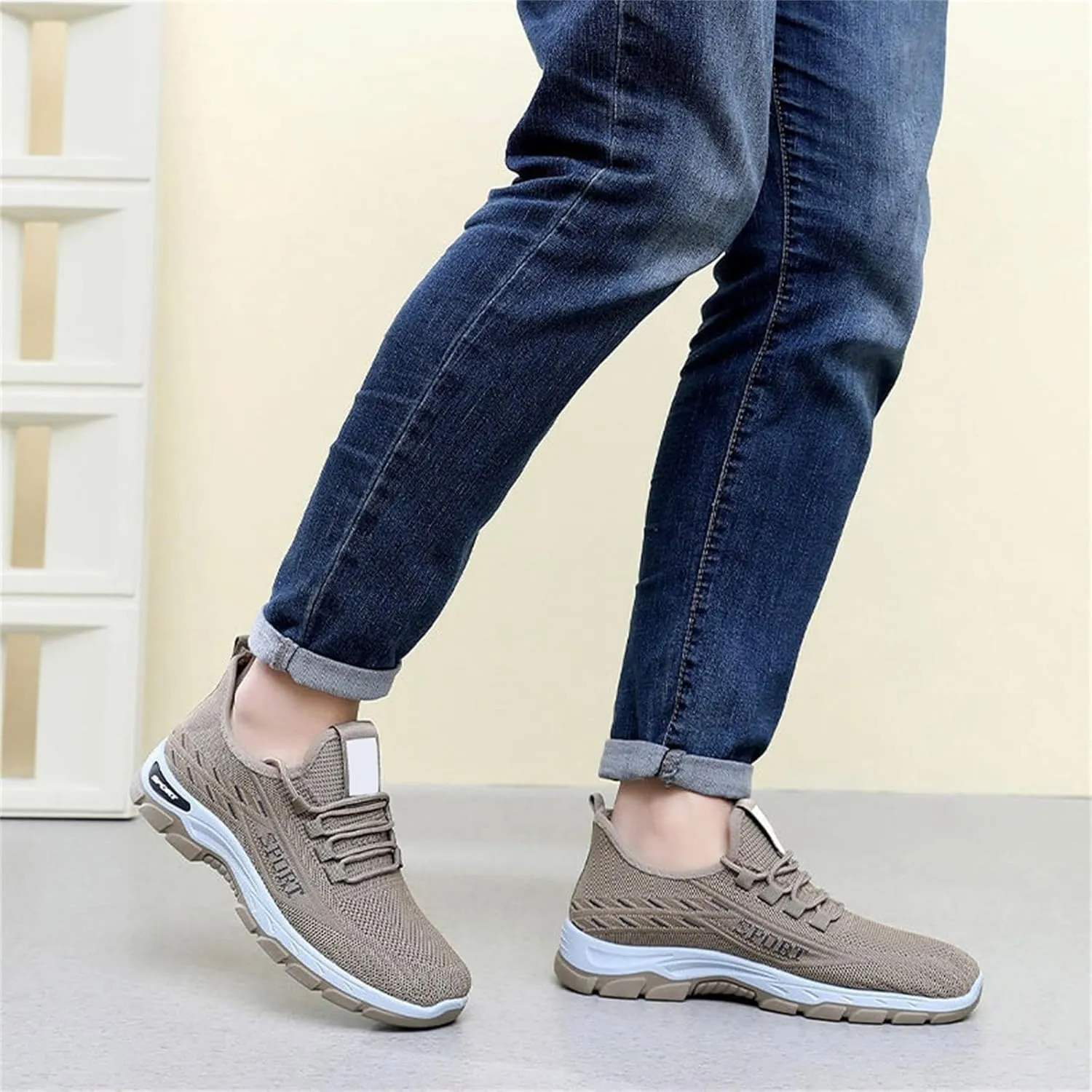 Orthopedic Shoes Arch Support Wide Toe Box Sneakers Slip On Mesh Breathable Walking Sneakers Non-Slip Gym Tennis Athletic Workout Trainer Comfortable Diabetes Shoes