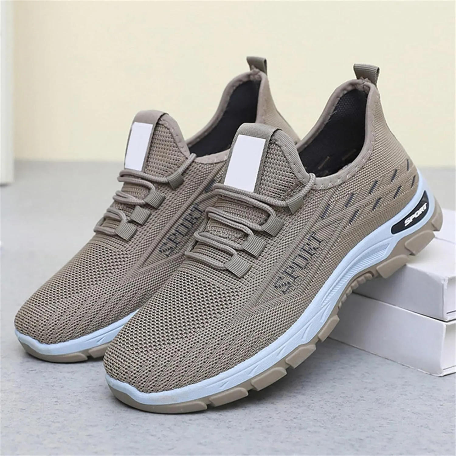 Orthopedic Shoes Arch Support Wide Toe Box Sneakers Slip On Mesh Breathable Walking Sneakers Non-Slip Gym Tennis Athletic Workout Trainer Comfortable Diabetes Shoes