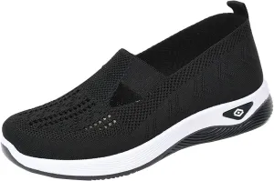 Orthopedic Shoes Women Walking Trainers Shoe Plantar Fasciitis Handsfree Slip on Lightweight Comfortable Increased Cushioning and Relief Outdoor Sneakers Womens