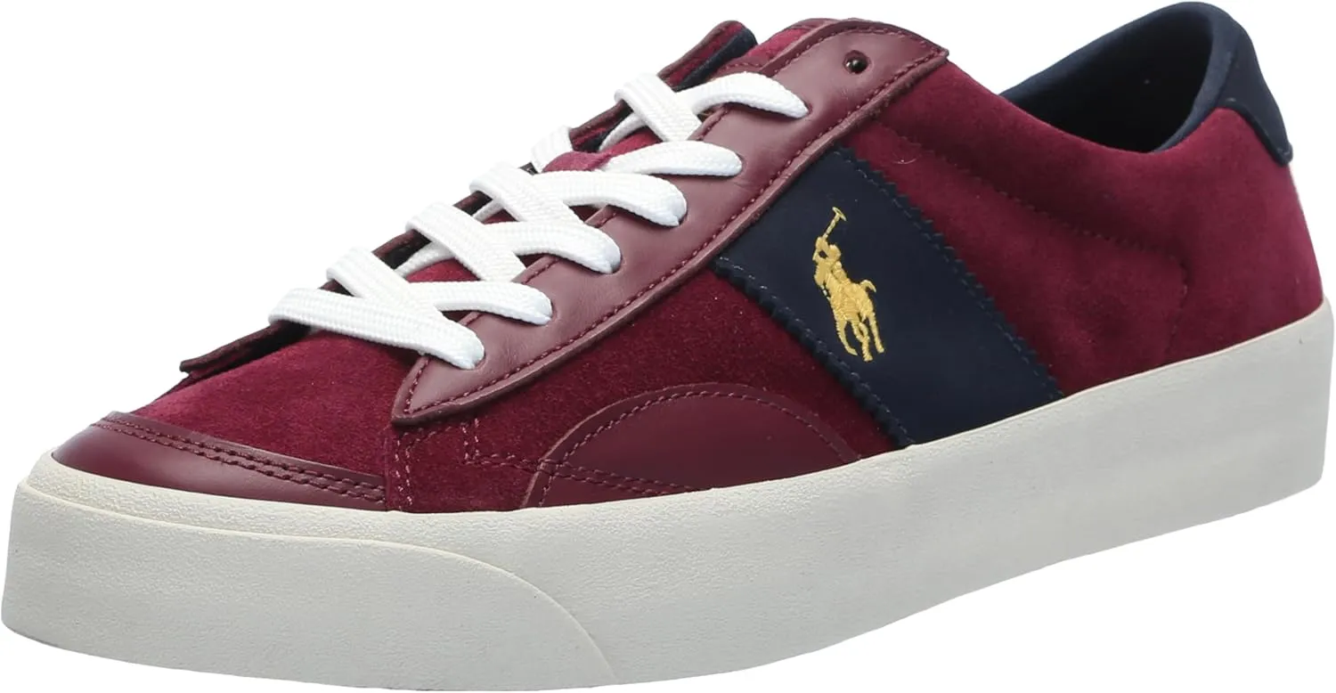 POLO RALPH LAUREN Men's Suede Leather-Sayer Sport-Sneakers-Low Top Lace